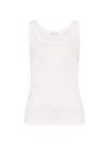 Hanro Sleep And Lounge Ribbed Cotton Tank Top In Nocolor