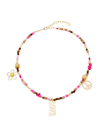 Dannijo Women's Bahama Mama Goldtone & Beaded Pendant Necklace In Pink
