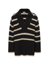 Reiss Harper Striped Sweater In Black