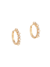 Stone And Strand Women's 14k Yellow Gold, Pearl & Diamond Huggie Earrings