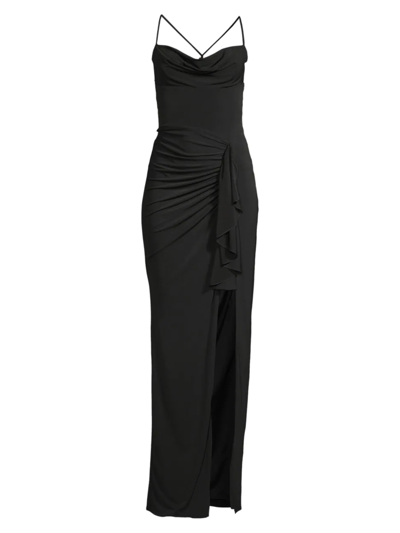 Katie May So Juicy Cowlneck Gown In Black