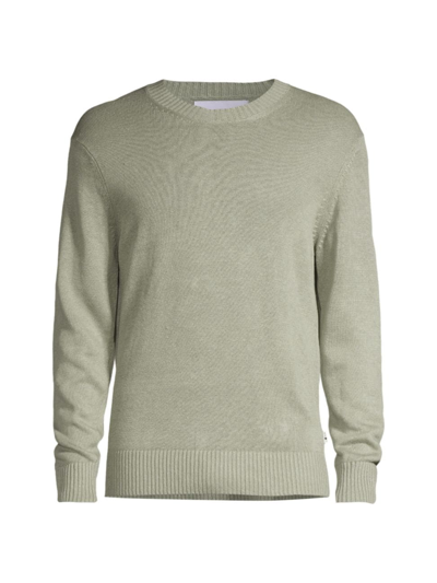 Nn07 Luis 6430 Crewneck Jumper In Oil Green