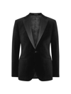 REISS COTTON-BLEND SINGLE-BUTTON BLAZER