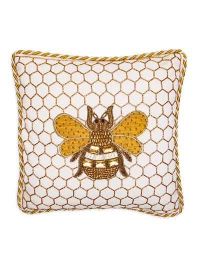 Mackenzie-childs Queen Bee Pillow In Ivory