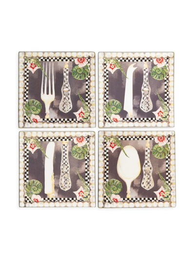 Mackenzie-childs Bon Appetit Coasters 4-piece Set