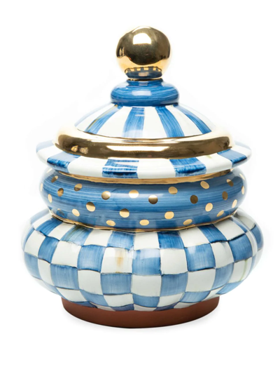 Mackenzie-childs Royal Check Groovy Canister