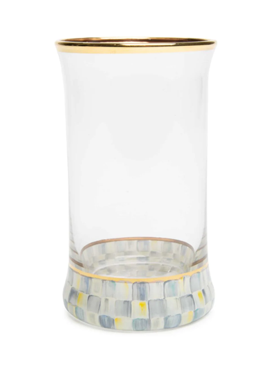 Mackenzie-childs Sterling Check Highball Glass