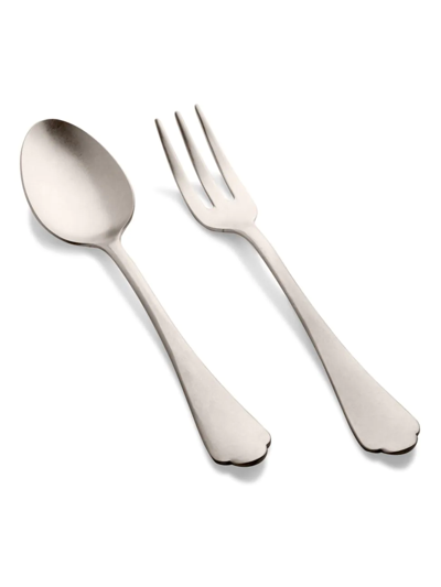 Mepra Dolce Vita Fork & Spoon Serving Set In Champagne