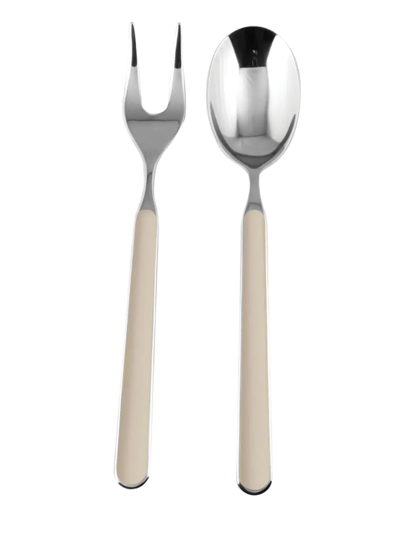Mepra Fantasia 2-piece Fork & Spoon Serving Set In Grey
