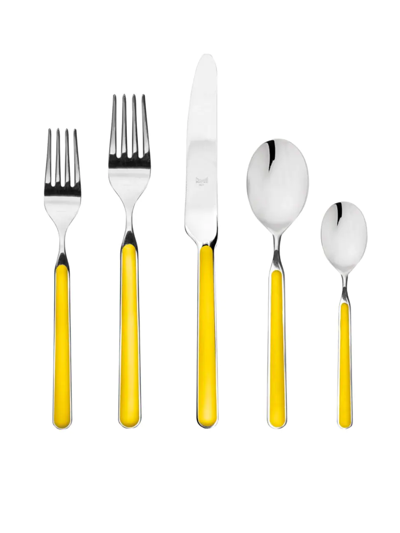 Mepra Fantasia 5-piece Flatware Set In Yellow