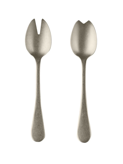 Mepra Vintage 2-piece Fork & Spoon Salad Serving Set In Champagne