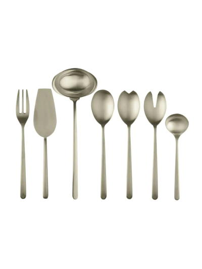 Mepra Linea 7-piece Serving Set In Champagne