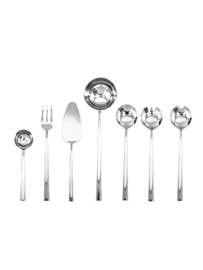 Mepra Movida Full Serving Set, 7 Piece In Stainless Steel