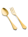 Mepra Dolce Vita Pewter Oro Serving Set, 2 Piece In Gold-tone