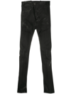 Boris Bidjan Saberi Stripe-detail Mid-rise Trousers In Black
