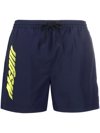 Msgm Logo-print Drawstring Swim Shorts In Black