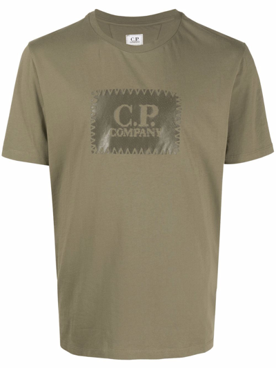 C.p. Company Logo-print T-shirt In Green