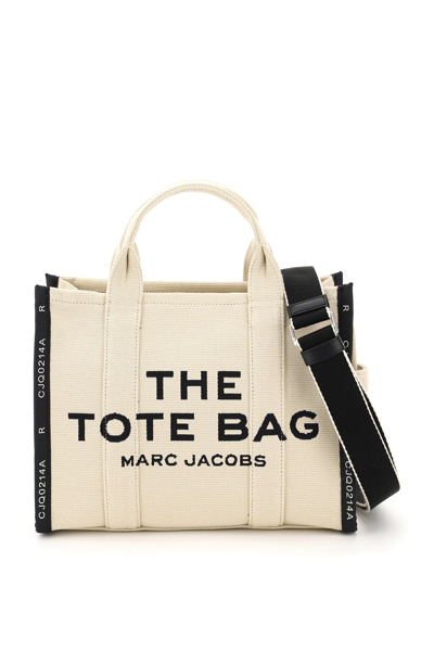Marc Jacobs (the) Small Traveler Cotton Jacquard Tote Bag In Beige