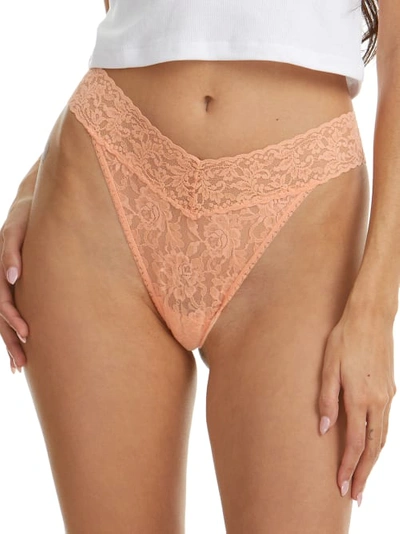 Hanky Panky Signature Lace Original Rise Thong In Orange Blossom