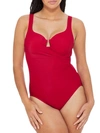 Miraclesuit Plus Size Escape Underwire Allover-slimming Wrap One-piece Swimsuit Women's Swimsuit In Grenadine