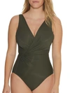 Miraclesuit Twisted Sister Esmerelda Underwire One-piece In Olive