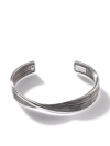 John Hardy Sterling Silver Bamboo Twist Cuff Bangle Bracelet In Silber