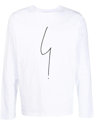 Agnès B. Coulos Long-sleeved T-shirt In White