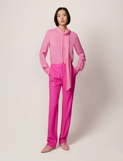 Another Tomorrow Classic Trouser In Peony