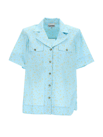 Ganni Shirts In Corydalis Blue