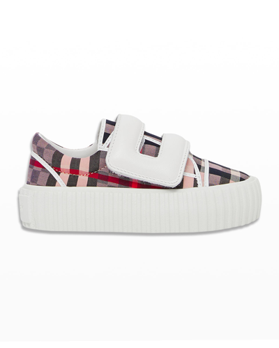 Burberry Little Kid's & Kid's Mark Low-top Check Sneakers In Multicolor