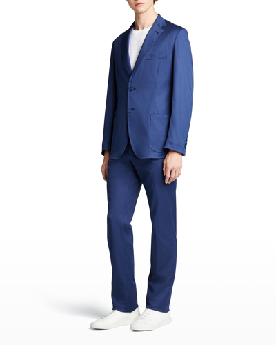 Brioni Men's Sea Island Sport Jacket In Sapphire