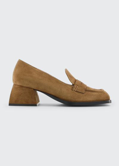 Nodaleto Bulla Cara Suede Mocassin With Star Cut-out Detail In Hazel