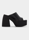 Nodaleto Bulla Dawna Leather Platform Sandals In Yin Yang
