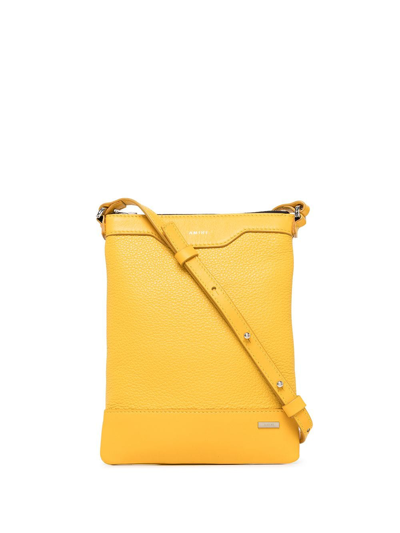Amiri Crossbody Leather Pouch Bag In Yellow