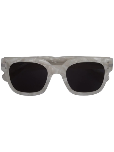 Amiri Square Logo Sunglasses In White