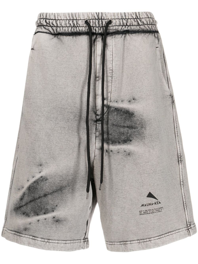 Mauna Kea Stonewashed Logo-print Shorts In Grey