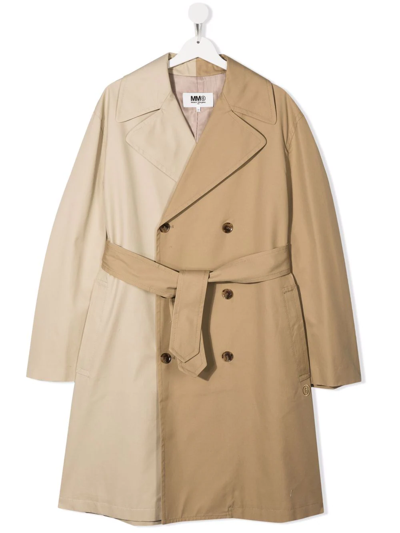 MM6 MAISON MARGIELA TWO-TONE TRENCH JACKET 