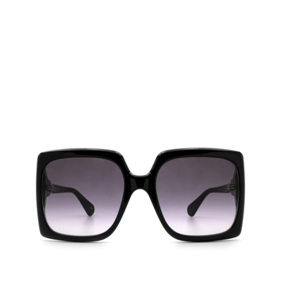 Gucci Square-frame Sunglasses In Shiny Black
