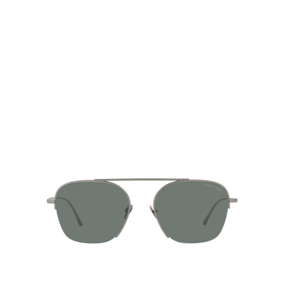 Giorgio Armani Ar6124 Matte Gunmetal Male Sunglasses In Grau