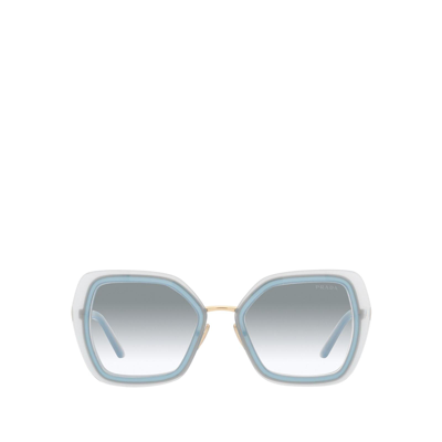 Prada Pr 53ys Ceruleo Opal Female Sunglasses In Clear Gradient Light Blue