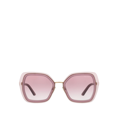 Prada Gradient Pink Square Ladies Sunglasses Pr 53ys 05y02o 53 In Clear Gradient Red