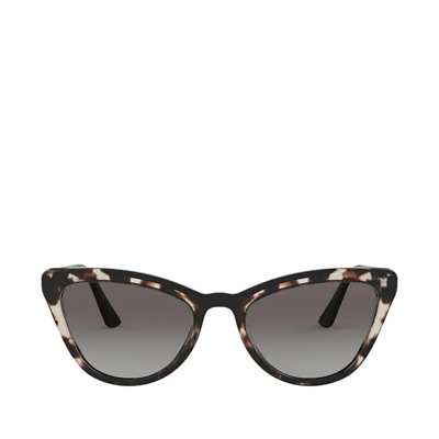 Prada Tortoiseshell Cat Eye Sunglasses In Black / Brown / Grey