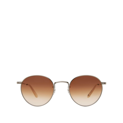 Garrett Leight Wilson M Sun Brushed Silver-matte Beige Unisex Sunglasses In Silber
