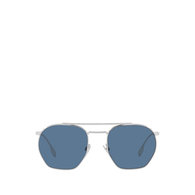 Burberry Be3126 Silver Male Sunglasses In Dark Blue