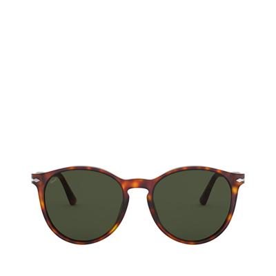 Persol Green Round Unisex Sunglasses Po3228s 24/31 53 In Braun