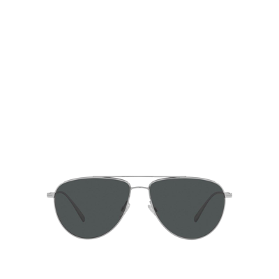 Oliver Peoples Ov1301s Disoriano Teardrop Metal Sunglasses In Silver Midnight