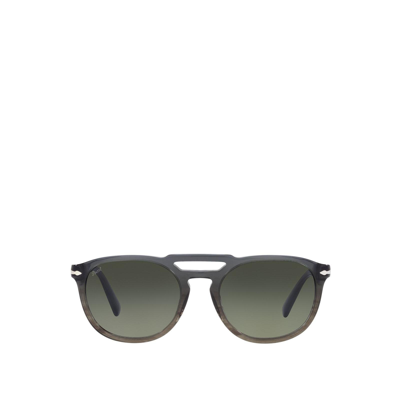 Persol Po3279s Gray Gradient Striped Green Unisex Sunglasses In Grau