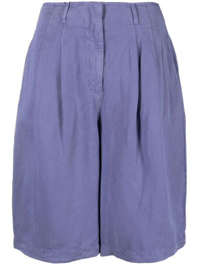 Emporio Armani Knee-length Wide-leg Shorts In Blue