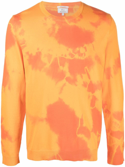Woolrich Tie-dye Knit Jumper In Orange