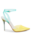 Jessica Simpson Women's Pirrie Lucite Vinyl 2-piece Pumps Women's Shoes In Yellow